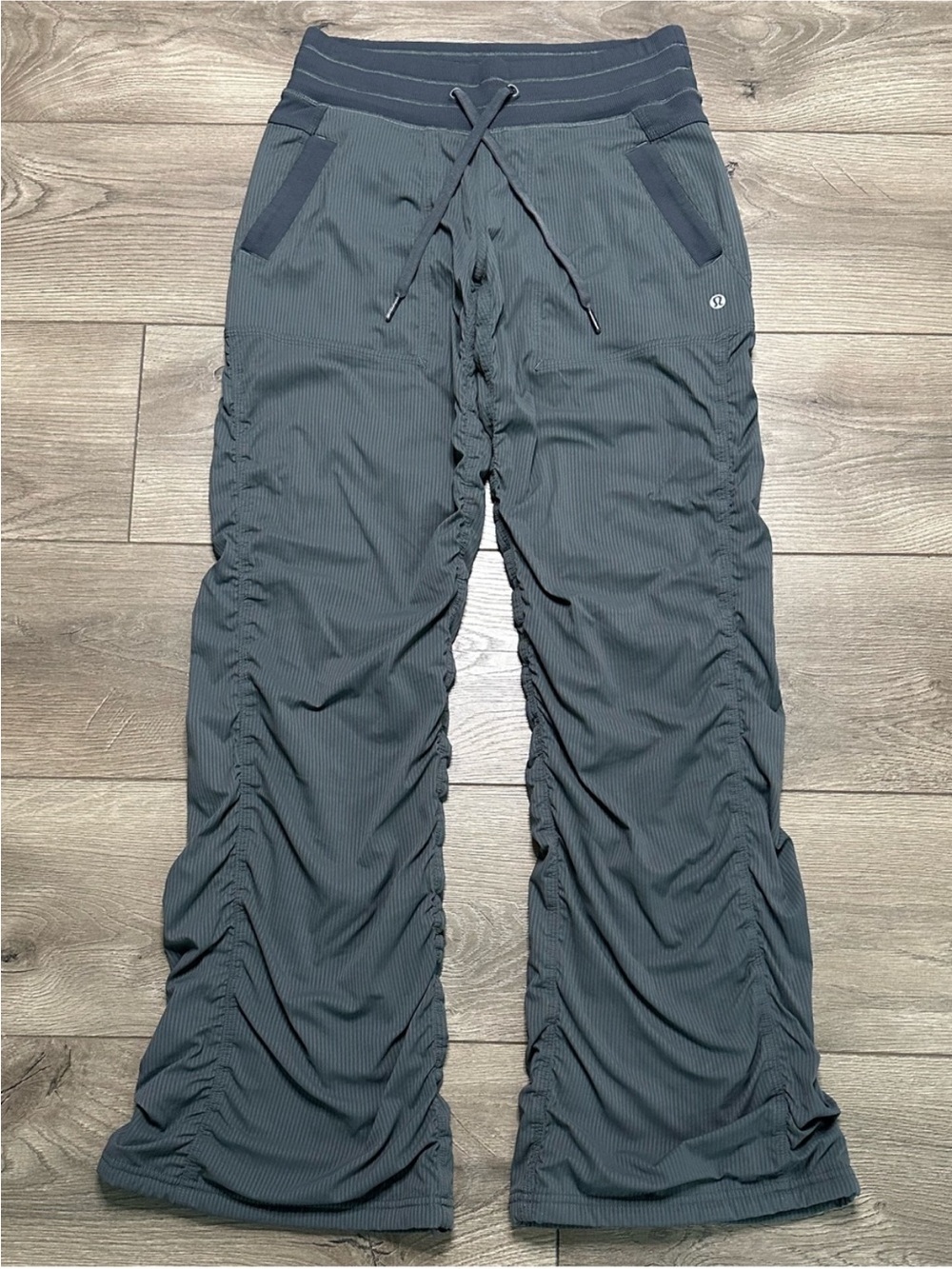 Lululemon Dance Studio Mid Rise Lined Wide Leg Gray Pants Size 4